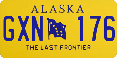 AK license plate GXN176