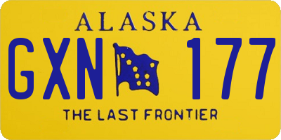 AK license plate GXN177