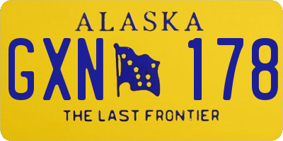 AK license plate GXN178