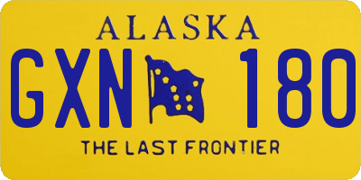 AK license plate GXN180