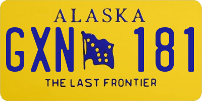 AK license plate GXN181
