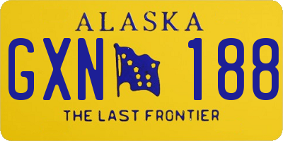 AK license plate GXN188