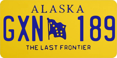 AK license plate GXN189