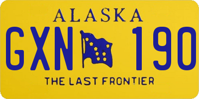 AK license plate GXN190