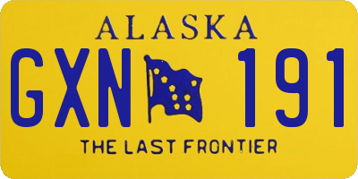 AK license plate GXN191