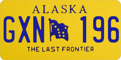 AK license plate GXN196