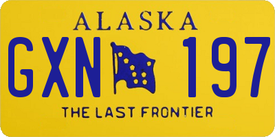 AK license plate GXN197