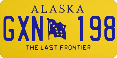 AK license plate GXN198