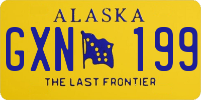 AK license plate GXN199