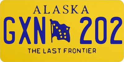 AK license plate GXN202