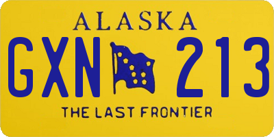 AK license plate GXN213