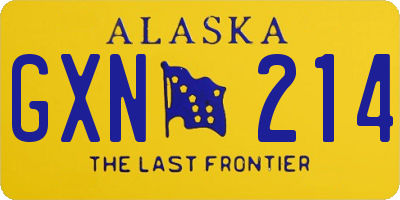 AK license plate GXN214