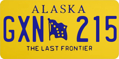 AK license plate GXN215