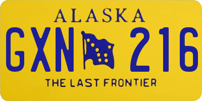 AK license plate GXN216