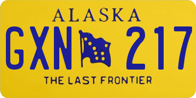 AK license plate GXN217