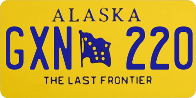 AK license plate GXN220