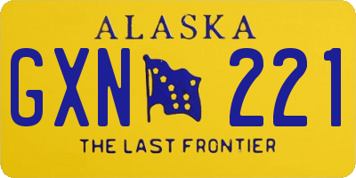 AK license plate GXN221