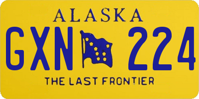 AK license plate GXN224