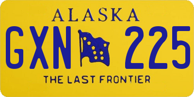 AK license plate GXN225