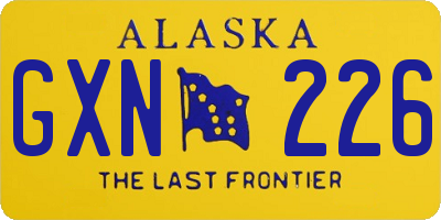 AK license plate GXN226