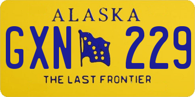 AK license plate GXN229