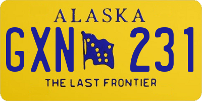 AK license plate GXN231