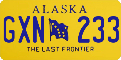 AK license plate GXN233