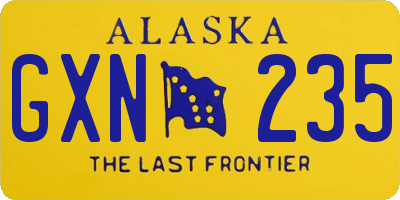 AK license plate GXN235