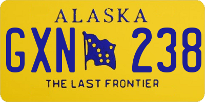 AK license plate GXN238