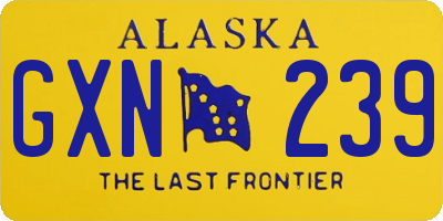 AK license plate GXN239