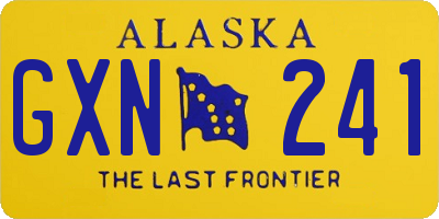 AK license plate GXN241