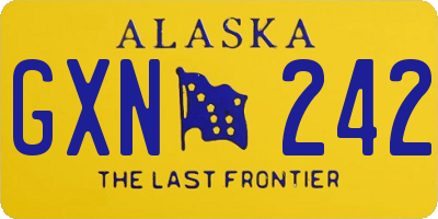 AK license plate GXN242