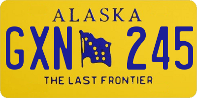 AK license plate GXN245