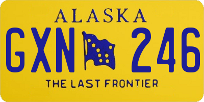 AK license plate GXN246