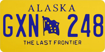 AK license plate GXN248
