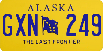 AK license plate GXN249