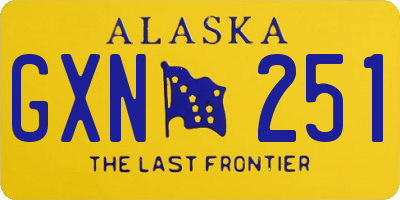 AK license plate GXN251