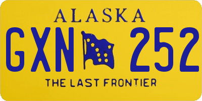 AK license plate GXN252