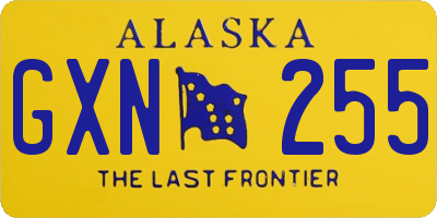 AK license plate GXN255