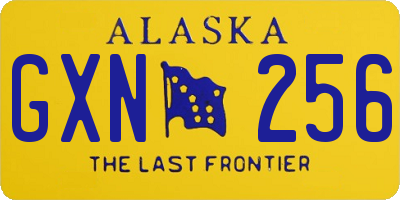 AK license plate GXN256