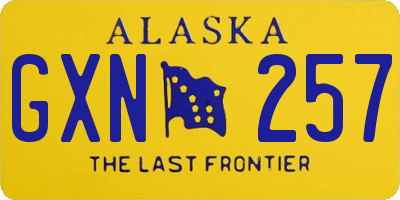 AK license plate GXN257