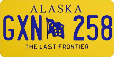 AK license plate GXN258