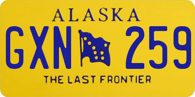 AK license plate GXN259