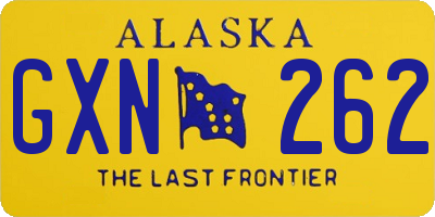 AK license plate GXN262