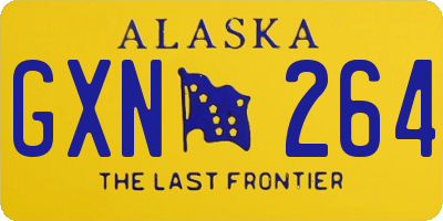 AK license plate GXN264
