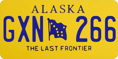 AK license plate GXN266