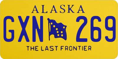 AK license plate GXN269