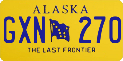 AK license plate GXN270