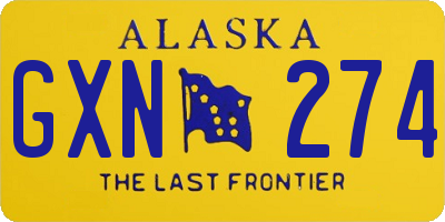 AK license plate GXN274