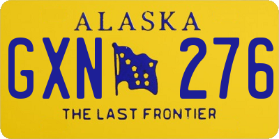 AK license plate GXN276
